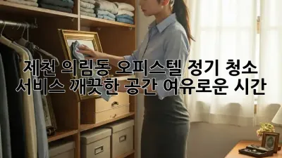 제천 의림동 오피스텔 정기 청소 서비스: 깨끗한 공간, 여유로운 시간