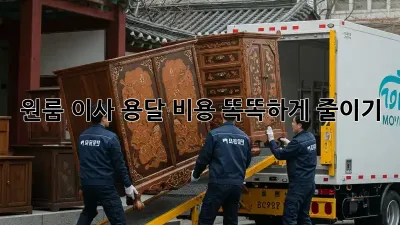 원룸 이사, 용달 비용 똑똑하게 줄이기!
