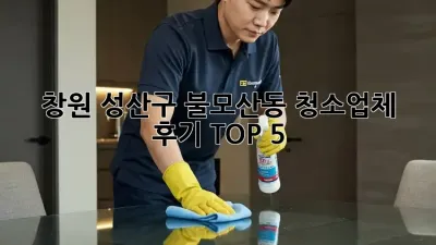 창원 성산구 불모산동 청소업체 후기 TOP 5!